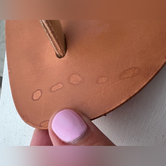 Maria Farro Grecian leather braided thong tan sandals sz 39 festival boho hippie - Picture 9 of 10